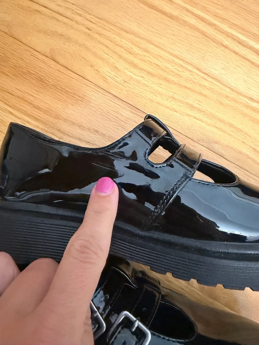 art class Black Patent Double-Strap Mary Jane Loafers